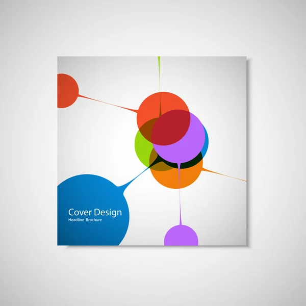 Modelo de brochura de tecnologia simples brilhante abstrato. Estrutura de ligação — Vetor de Stock