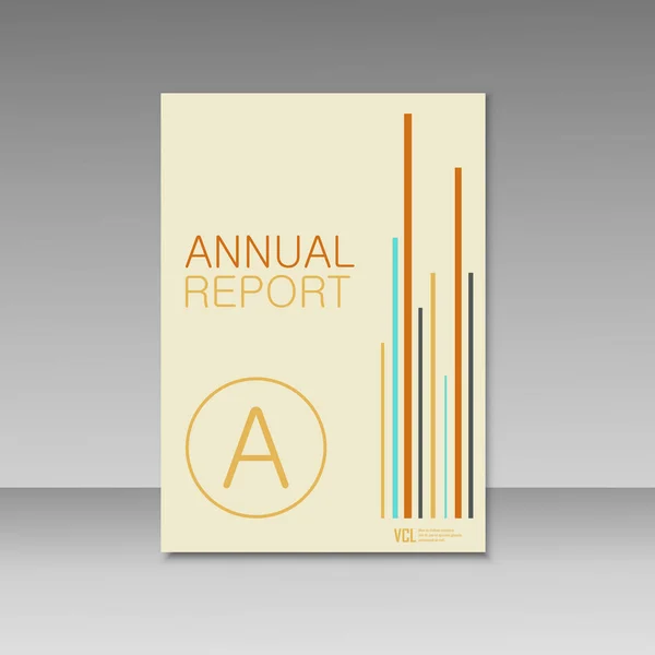 Diseño de folleto simple vectorial para su informe — Vector de stock
