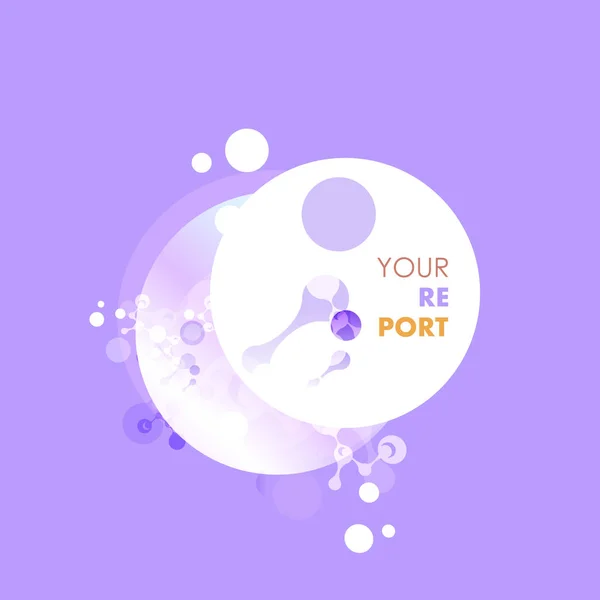 Molekülleri tasarlamak. Atomlar. Başlık sayfası veya el ilanı için tıbbi geçmişi. Daire ile moleküler yapısı