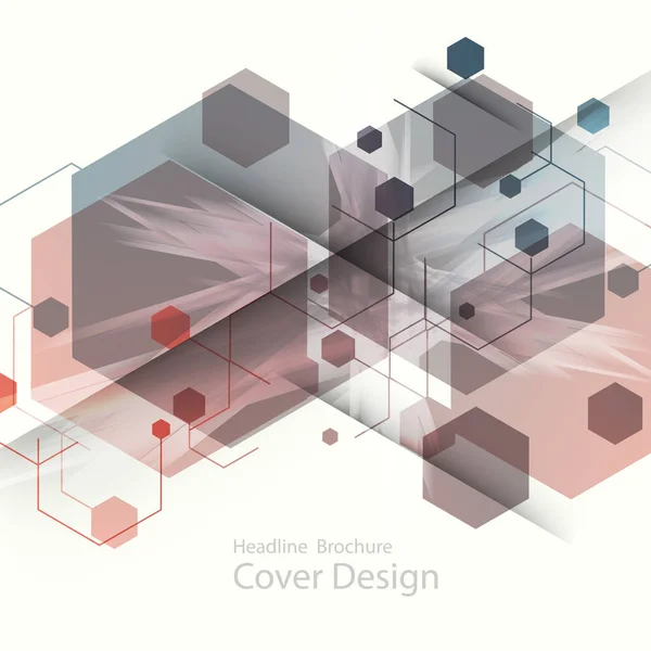 Résumé fond hexagonal pour Entreprise, Web Design, Modèle de couverture, Impression, Présentation, Rapport annuel — Image vectorielle