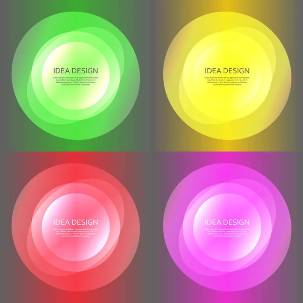 Stel de abstracte kleur gloed lichteffect — Stockvector