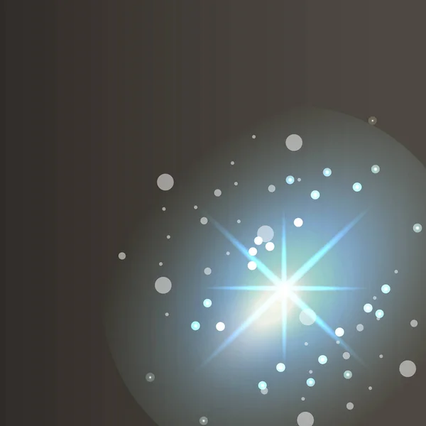 Luces brillantes efectos sobre fondo oscuro. Efecto de luz brillante. Estrella cielo vector — Vector de stock