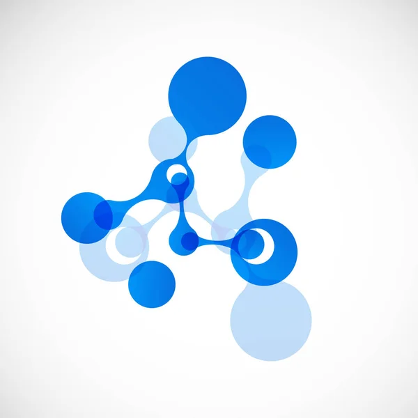 Illustrazione della biotecnologia vettoriale. Molecola di progettazione scientifica, formula, DNA — Vettoriale Stock