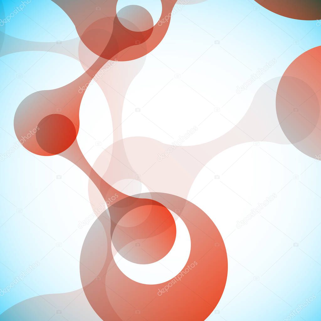 Vector biotechnology illustration. Science design molecule, formula, DNA
