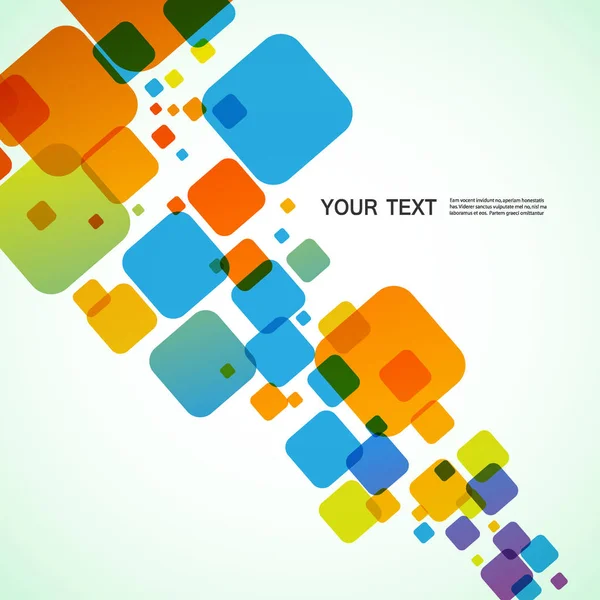 Beyaz arkaplanda soyut parlak kareler