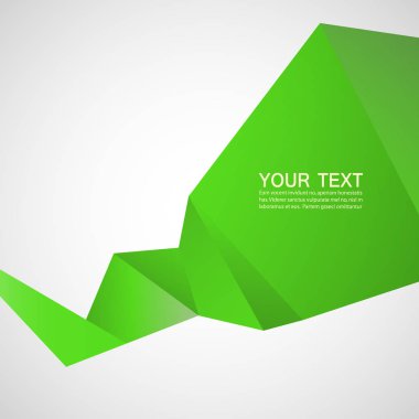 Yeşil hat kurdele ile vektör arka plan