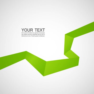 Beyaz bir arka plan soyut yeşil şeritler