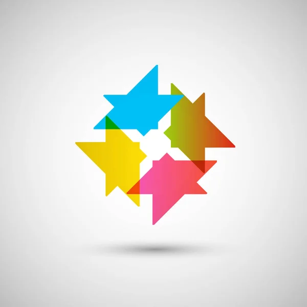 Abstrakte farbige Dreiecke auf weißem Hintergrund — Stockvektor