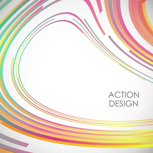 Líneas de onda modernas fondo abstracto. Diseño dinámico de acción — Vector de stock