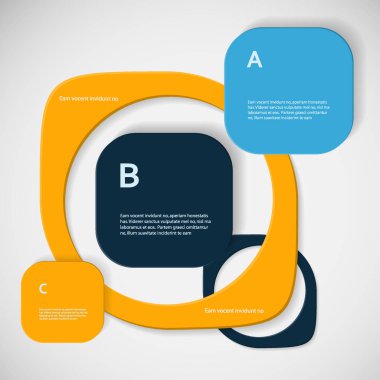 Metin ile vektör renk soyut şekiller bağlantı