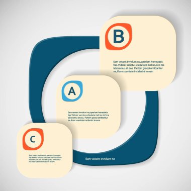 Metin ile vektör renk soyut şekiller bağlantı