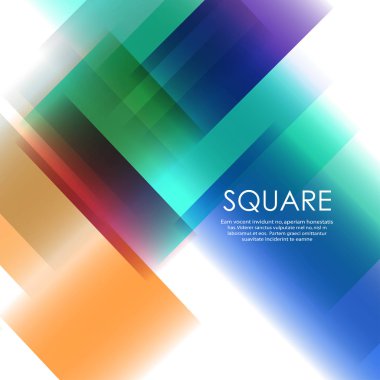 Çakışan renk kare ağ tasarlamak vektör