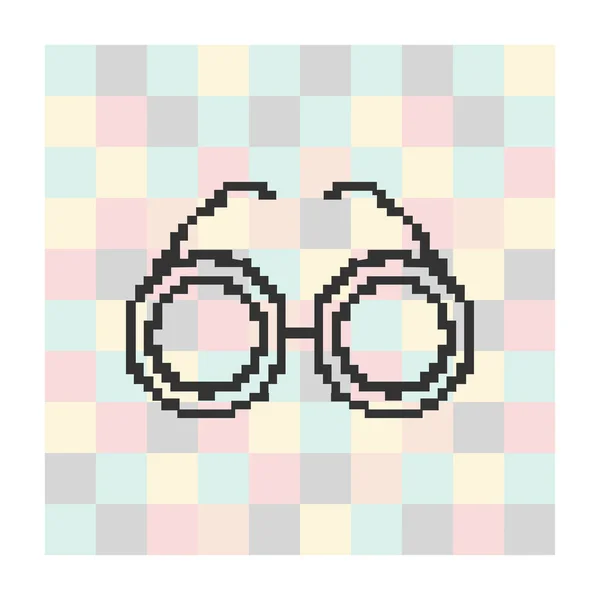 Векторні окуляри пікселів на квадратному фоні — стоковий вектор