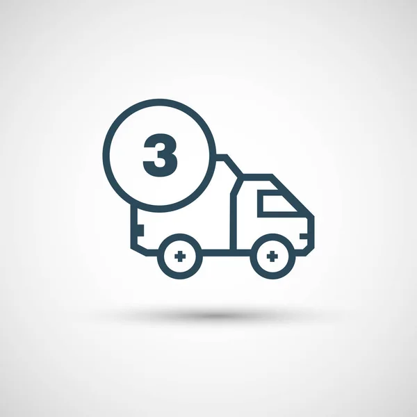 车辆交付服务和货物的图标 — 图库矢量图片