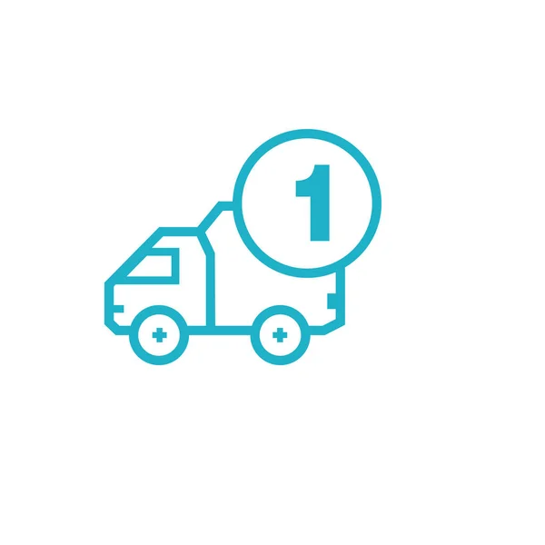 Ikonen för fordon leveranstjänster och varor — Stock vektor
