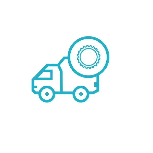 车辆交付服务和货物的图标 — 图库矢量图片