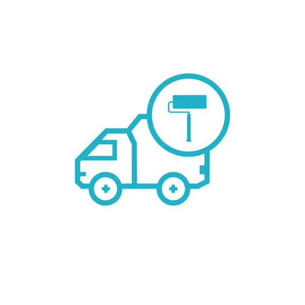 Icono para los servicios de entrega de vehículos y mercancías — Vector de stock