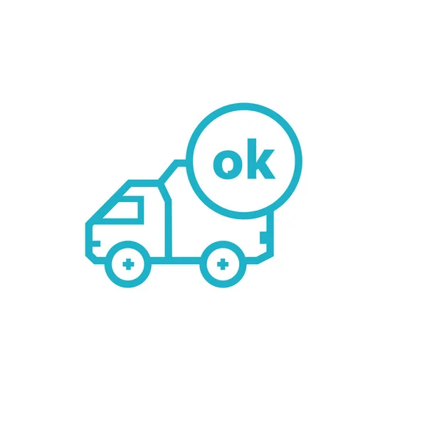 Icon for vehicle delivery services and goods — Stock Vector