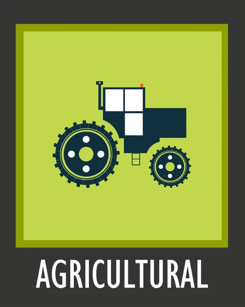 Vektor sederhana ikon pertanian traktor eps 10 - Stok Vektor