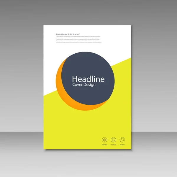 Abstrakte dreieckige Linie Broschüre Cover Design. Vorlage im Format DIN A4 — Stockvektor