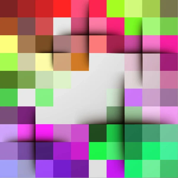 ベクトル多色の正方形。美しい抽象化 — ストックベクタ