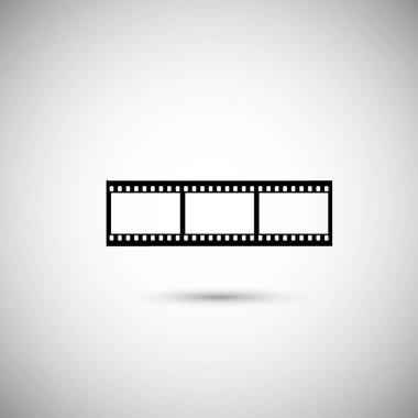 Beyaz arkaplanda vektör film şeridi