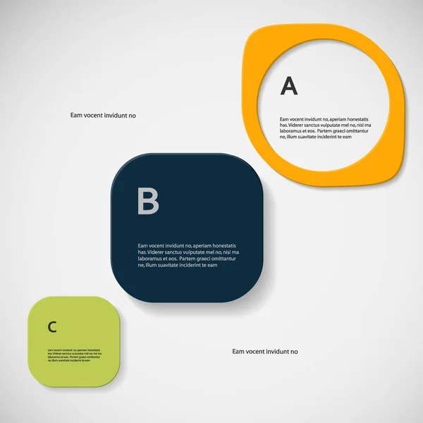 Vector illustratie infographics opties. Model voor brochure business web design — Stockvector