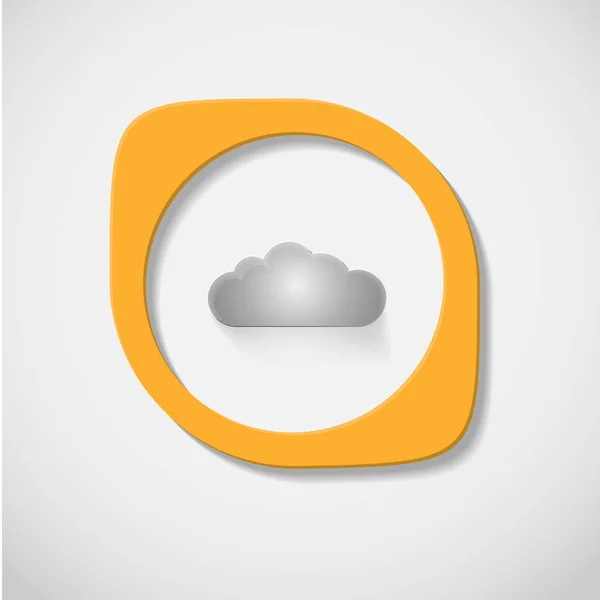 Vektor graue Wolke auf weißem Hintergrund — Stockvektor