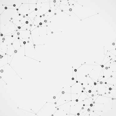 Bilim molekülü tasarımı. Vektör arkaplanı