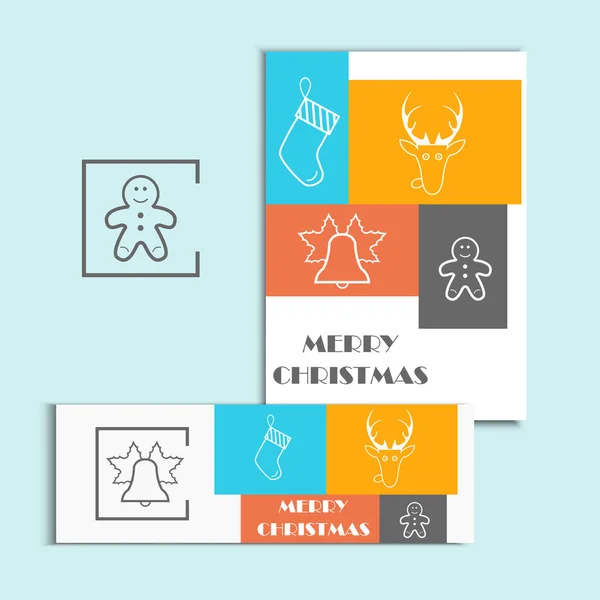 Set of Christmas templates — Stock Vector