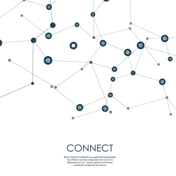 Vector network connect line design — Stock Vector
