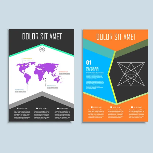 Vektorové brožury šablony pro prezentace, obaly, knihy a obchodní dokumenty Vektorová Grafika
