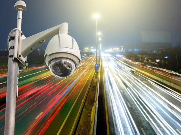 Security CCTV camera in traffic service — Stock Photo, Image