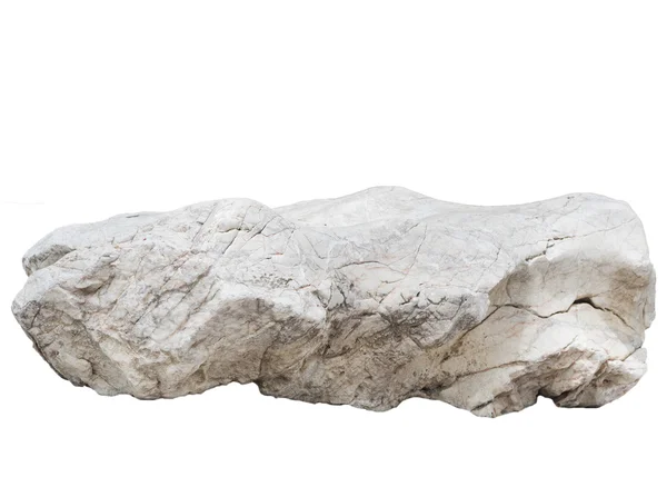 Nagy gránit szikla kő, elszigetelt, a fehér — Stock Fotó