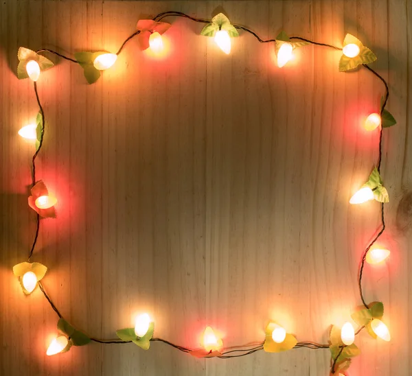 Lámpara de Navidad para decoración en madera — Foto de Stock