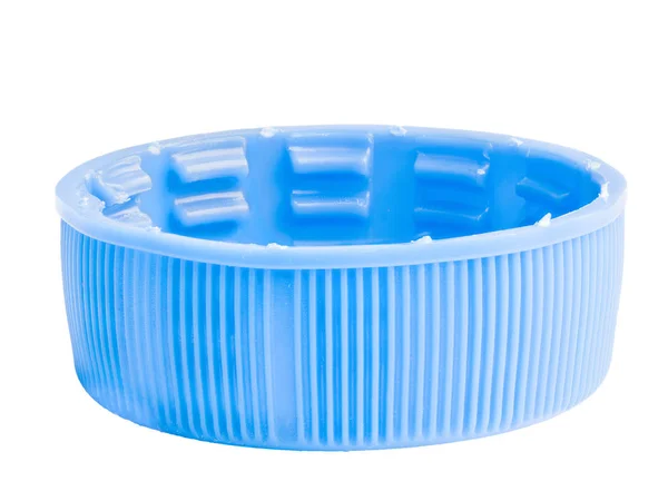 Голубая пластиковая крышка — стоковое фото