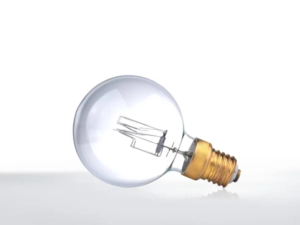 Ampoule edison sur fond blanc — Photo