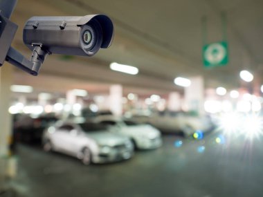 duvar özelliği otopark için yüklü cctv