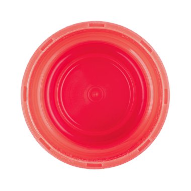 beyaz izole kırmızı plastik şişe kapağı