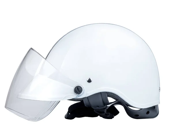 Capacete de segurança motocicleta isolado no branco — Fotografia de Stock