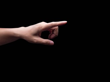 siyah arka plan üzerine birçok eylem el jest