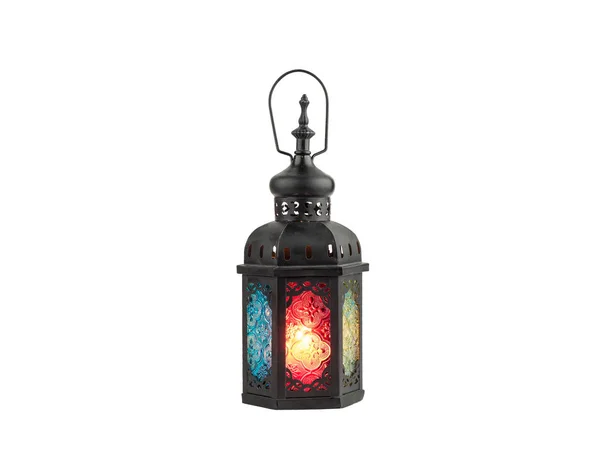 Lanternă de lumânări vintage în stil arabic, utilizare în ramadan kareem n — Fotografie, imagine de stoc