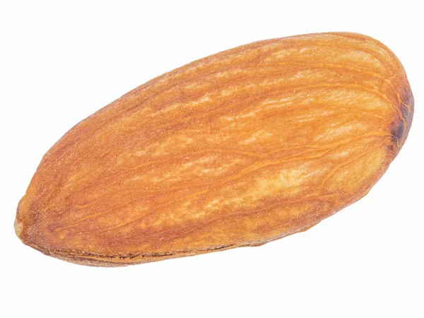 Close up shot of almond on white background Royalty Free Stock Photos