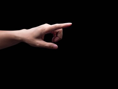 siyah arka plan üzerine birçok eylem el jest