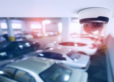 Tavanda yüklü güvenlik kamera gözetim