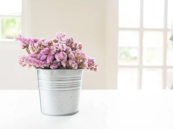 Vackra Torkade Blommor Dekorativa Hand Hantverk Konstnärliga Bak — Stockfoto
