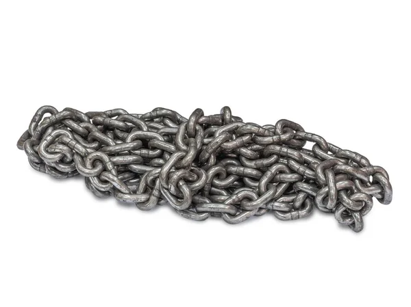 Metal alloy steel chains for industrial use, very strong and har — Stock Photo, Image