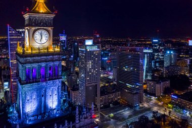 Varşova, Polonya. Şehrin havadan görünüşü 