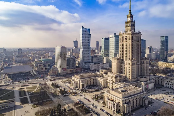 Warsaw Poland Aerial View City — Stock Photo, Image