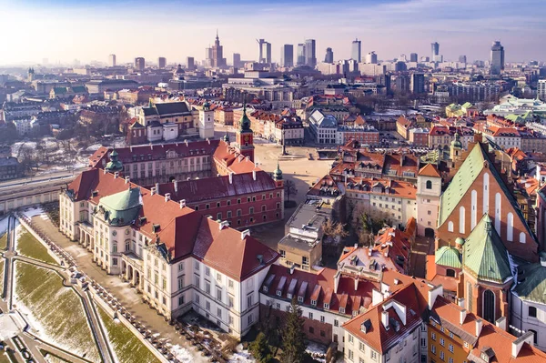 Warsaw Poland Aerial View City — Stock Photo, Image